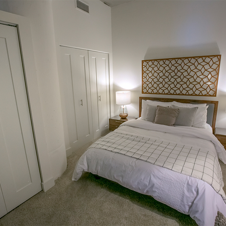 Bedroom with closets