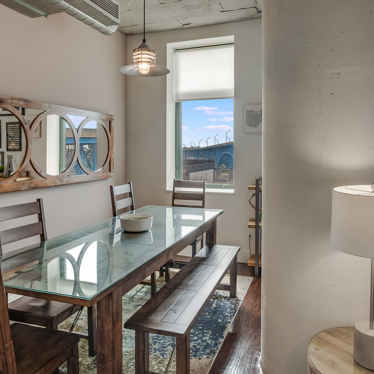 Dining area with incredible views