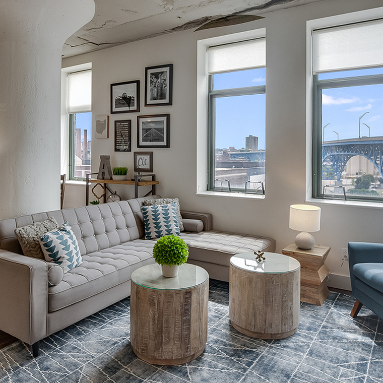 Living room with incredible views